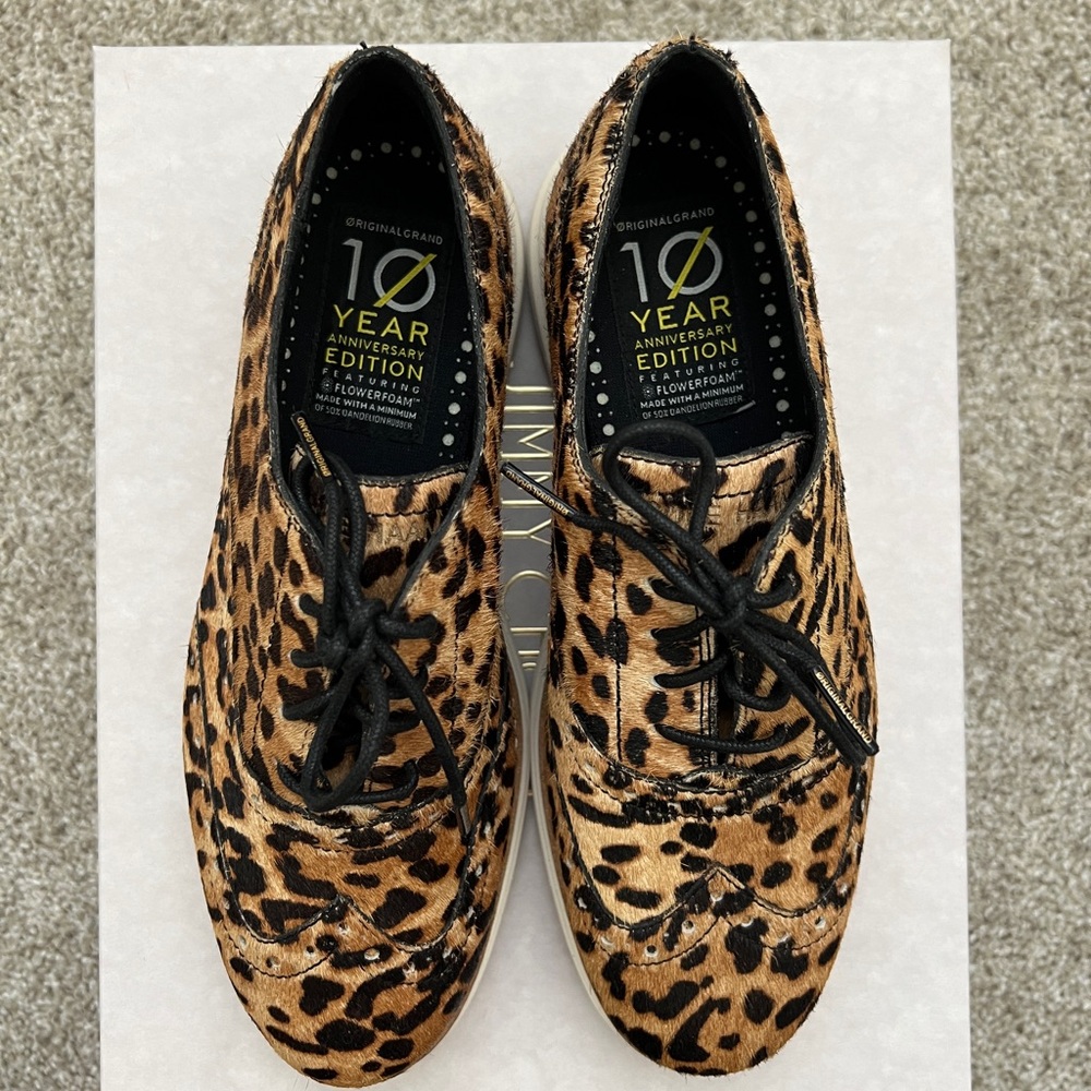Cole Haan Leopard Animal Print Oxfords